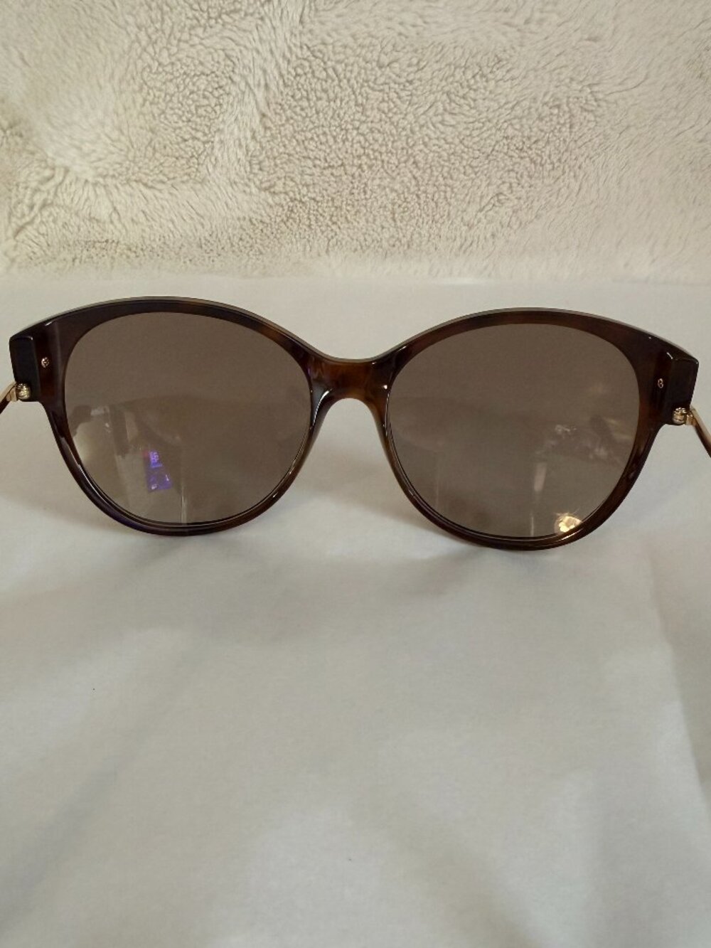 Versace Cat Eye Havana Gold Crystals VE4316-B 5148/13 57-17-140 Sunglasses - Picture 10 of 14